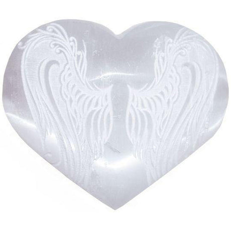 2" Selenite Heart - Angel Wings - Magick Magick.com