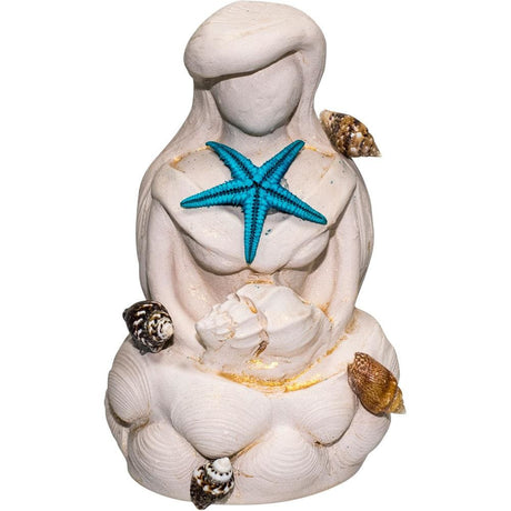 2.75" Gypsum Cement Figurine - Yemaya Mother Goddess of the Oceans - Magick Magick.com