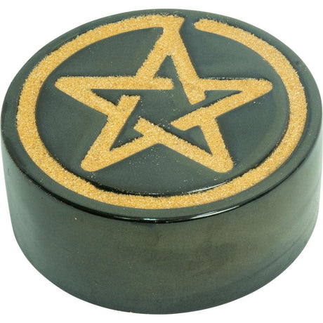 4" Ceramic Powder Incense Burner - Pentacle - Magick Magick.com