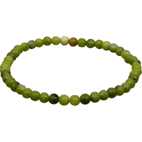 4 mm Elastic Bracelet Round Beads - Chinese Jade - Magick Magick.com