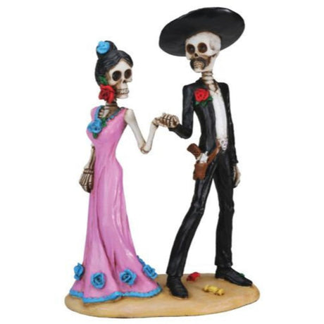 5.5" Day of the Dead Statue - Holding Hands - Magick Magick.com