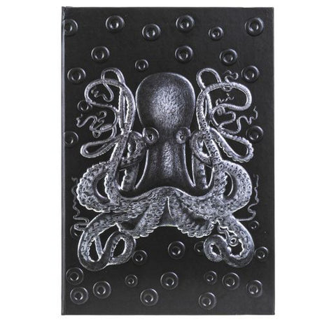 5.5" x 8.25" Hardcover Journal - Embossed Kraken - Magick Magick.com
