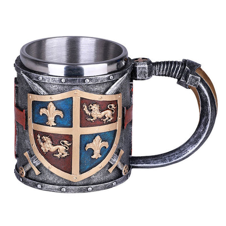 6.6" Stainless Steel Resin Mug - Medieval - Magick Magick.com