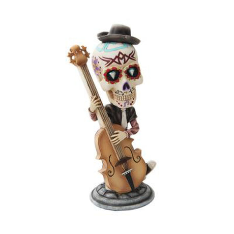 7" Day of the Dead Bobblehead - Double Bass Player - Magick Magick.com