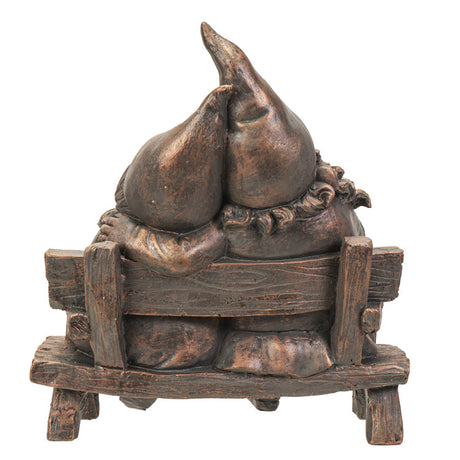 9" Gnome Statue - Bronze Couple - Magick Magick.com
