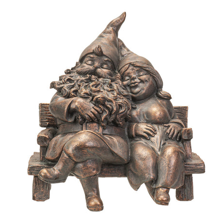 9" Gnome Statue - Bronze Couple - Magick Magick.com