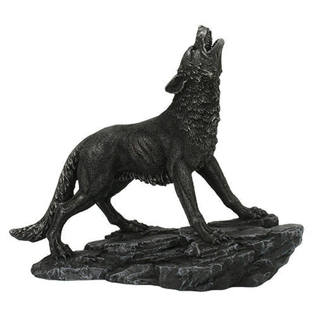 9.25" Howling Wolf Polyresin Statue - Magick Magick.com
