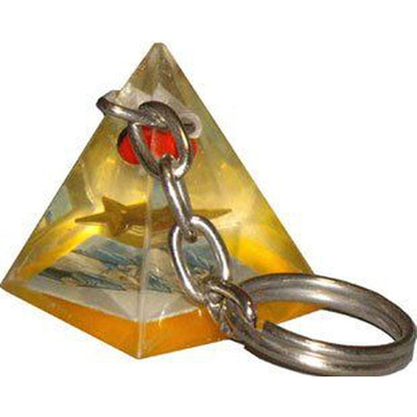 Acrylic Pyramid Key Chain 1'' (Colors/Design May Vary) - Magick Magick.com