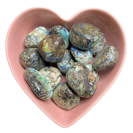 Azurite Malachite (Extra Large) Tumbled Stone Natural Gemstone - One Stone - Magick Magick.com