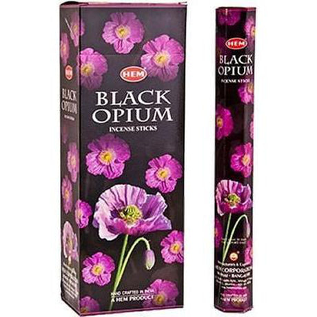 Black Opium HEM Incense Stick 20 Pack - Magick Magick.com
