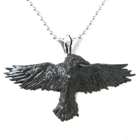 Black Raven Pendant - Magick Magick.com