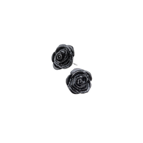 Black Rose Stud Earrings - Magick Magick.com