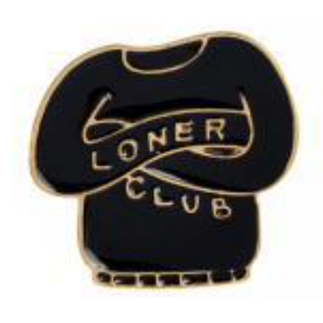 Black Shirt Loner Club Enamel Pin - Magick Magick.com