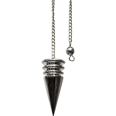 Chambered Pendulum - Silver Plated Point - Magick Magick.com