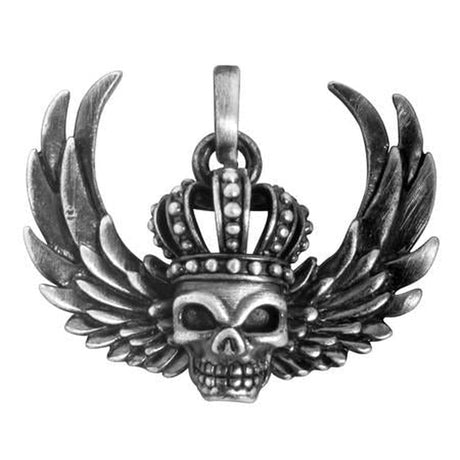 Crown Wing Skull Pendant - Magick Magick.com