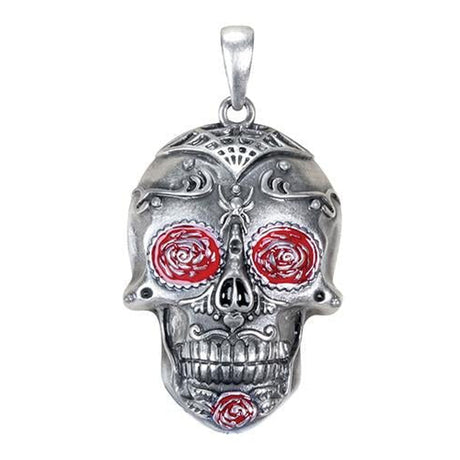 Day of the Dead Tattoo Skull Pendant - Magick Magick.com
