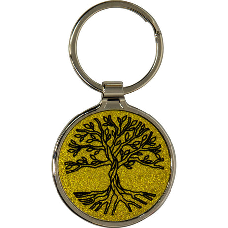 Metal Key Ring - Tree of Life - Gold - Magick Magick.com