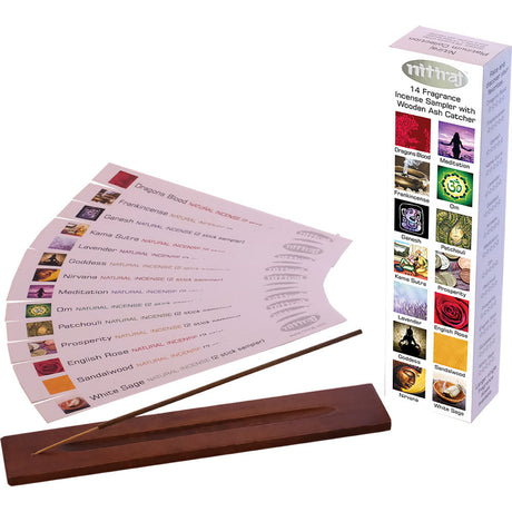 Nitiraj Incense Sampler Pack with Wood Burner (Pack of 3) - Magick Magick.com