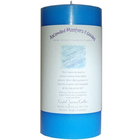 Reiki Charged Herbal 3" x 6" Pillar Candle - Ascended Masters - Magick Magick.com