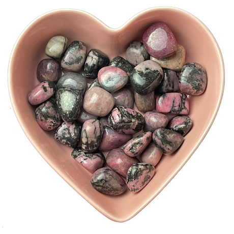Rhodonite Tumbled Stone Natural Gemstone - One Stone - Magick Magick.com