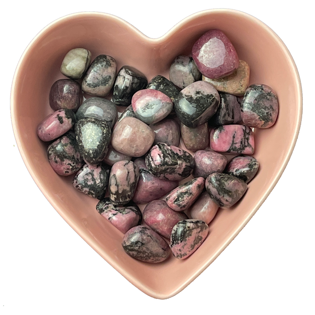 Rhodonite Tumbled Stone Natural Gemstone - One Stone - Magick Magick.com
