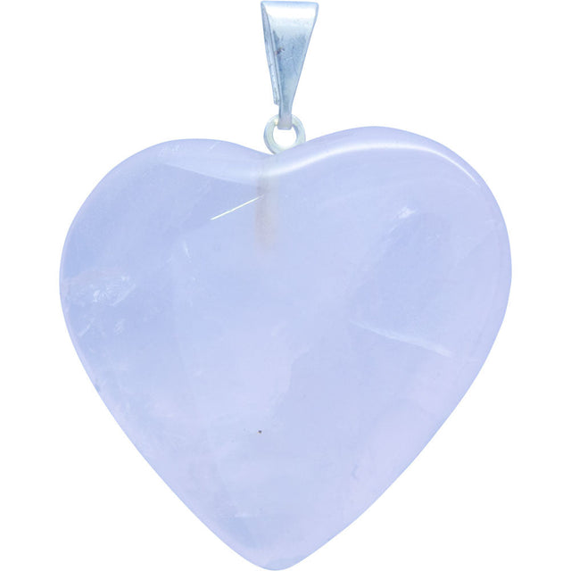 Stone Heart Pendant - Rose Quartz - Magick Magick.com