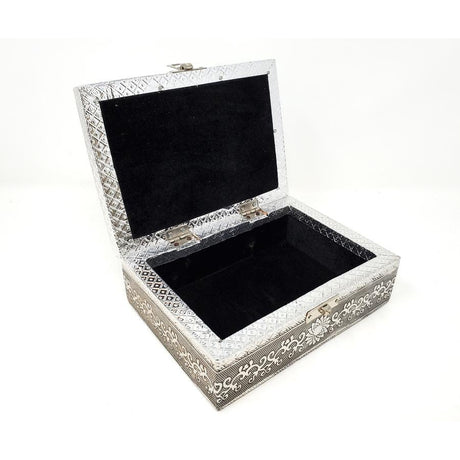 White Metal Lined Box - Seven Chakra - Magick Magick.com