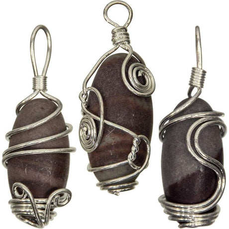 Wire Wrapped Pendant - Shiva Lingam - Magick Magick.com