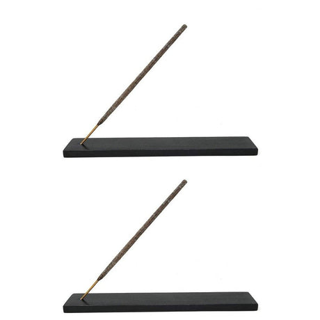 10" Black Painted Stone Incense Stick Burner - Magick Magick.com