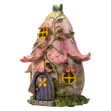 10" Fairy Cottage Statue with LED Light - Magick Magick.com