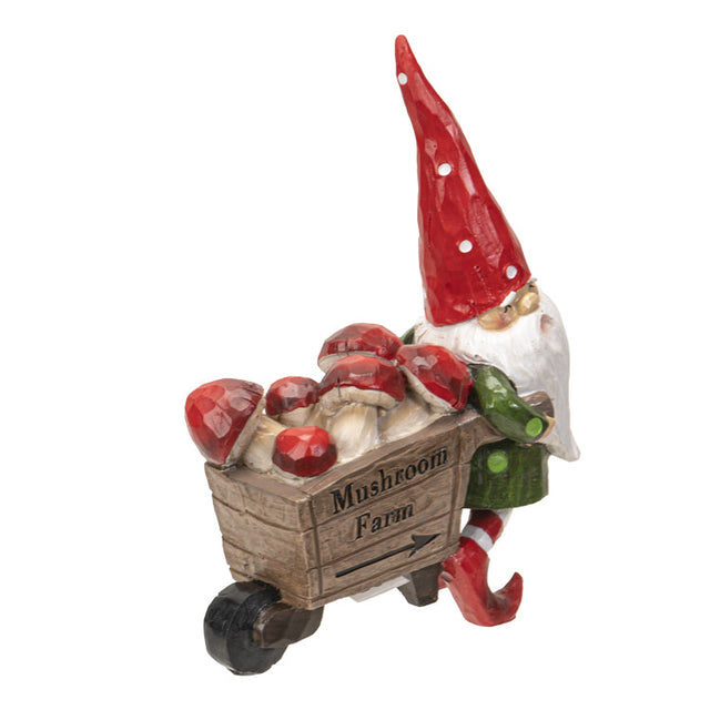 10" Gnome Statue - Gnome Going to the Mushroom Farm - Magick Magick.com