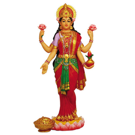 10" Hindu Statue - Lakshmi (Colorized) - Magick Magick.com