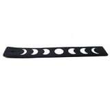 10" Moon Phase Black Wood Stick Incense Ash Catcher - Magick Magick.com