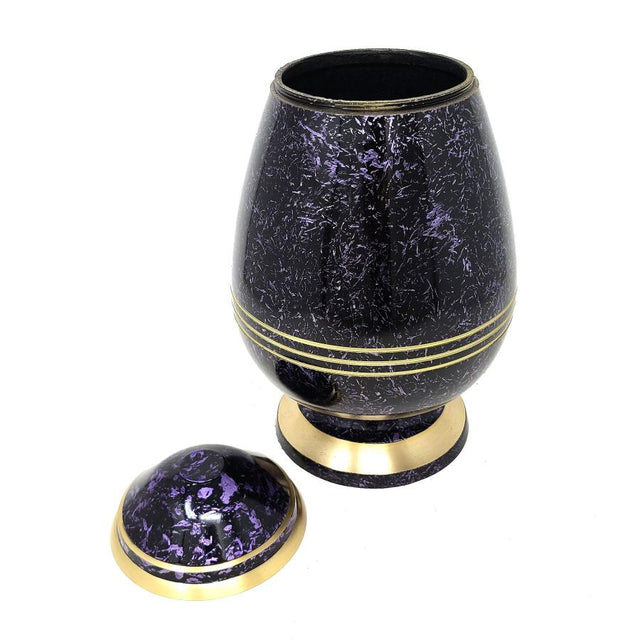 10" Purple Heavy Duty Brass Solid Urn (200 Cubic Inch Space) - Magick Magick.com