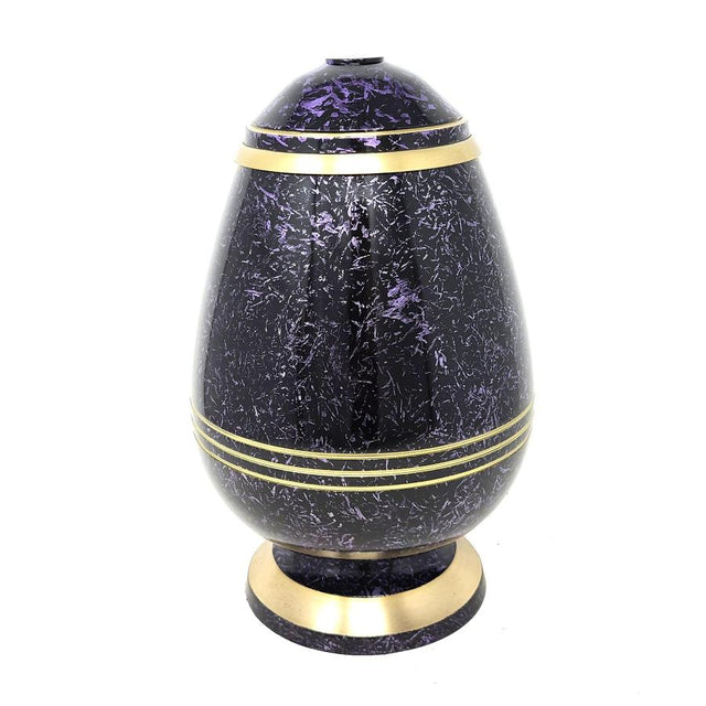 10" Purple Heavy Duty Brass Solid Urn (200 Cubic Inch Space) - Magick Magick.com