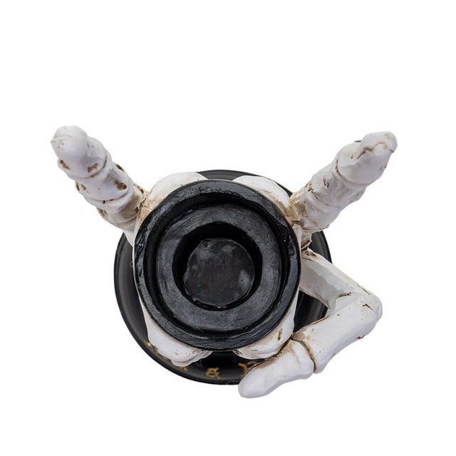 10" Rock On Skeleton Hand Tealight Candle Holder - Magick Magick.com