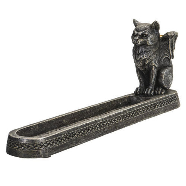 10" Winged Cat Incense Burner - Magick Magick.com