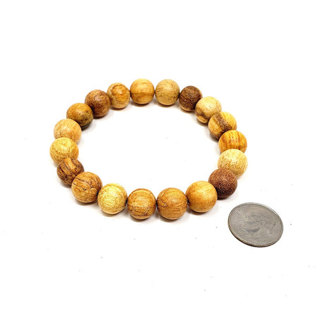 10 mm Elastic Bracelet Round Beads - Palo Santo - Magick Magick.com