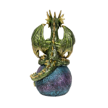 10.4" Green Dragon Meditation Dragon Statue - Magick Magick.com