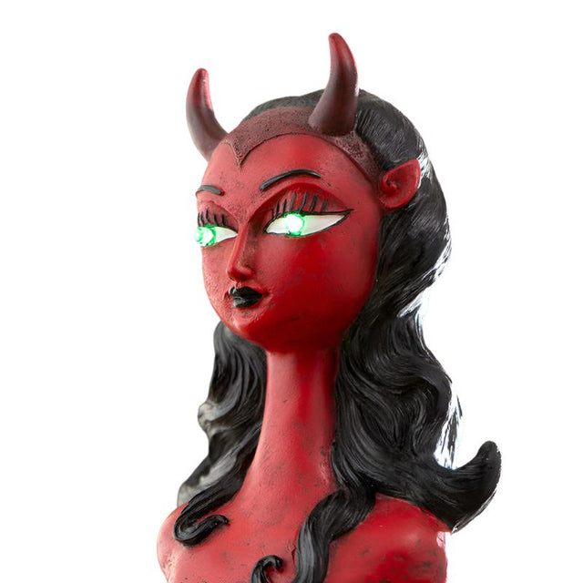 10.4" Lady Devil with LED Light Statue - Magick Magick.com