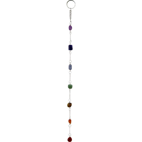 10.5" Chakra Tumbled Stone Wall Hanging String - Magick Magick.com