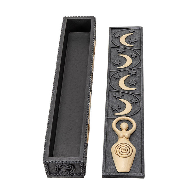 10.5" Spiral Goddess Incense Burner Box - Magick Magick.com