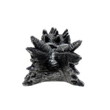 10.8" Dragon Skull Silver Stick Incense Holder - Magick Magick.com