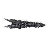 10.8" Dragon Skull Silver Stick Incense Holder - Magick Magick.com