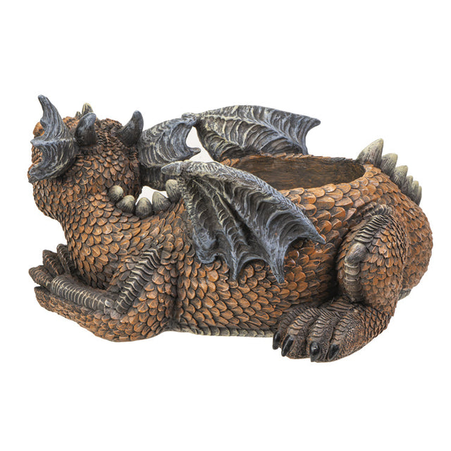 10.8" Dragon Statue Planter - Laying - Magick Magick.com