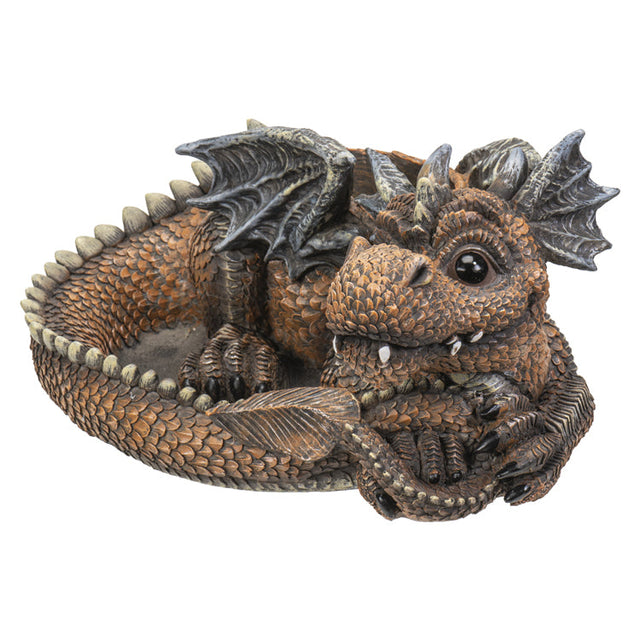 10.8" Dragon Statue Planter - Laying - Magick Magick.com