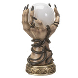 10.8" Fortune Hands with LED Ball Statue - Magick Magick.com