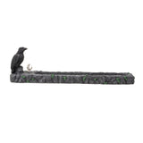 10.8" Raven with Skeleton Hand Stick Incense Burner - Magick Magick.com