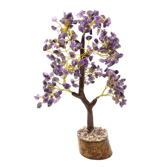 11" Amethyst Tree of Life Crystal Tree (300 Amethyst Gemstone Beads) - Magick Magick.com