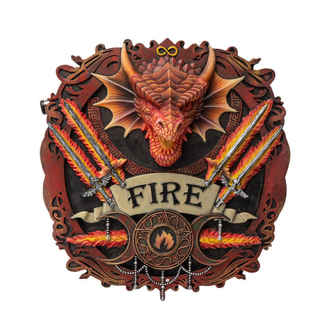 11" Anne Stokes Elements Plaque - Fire - Magick Magick.com